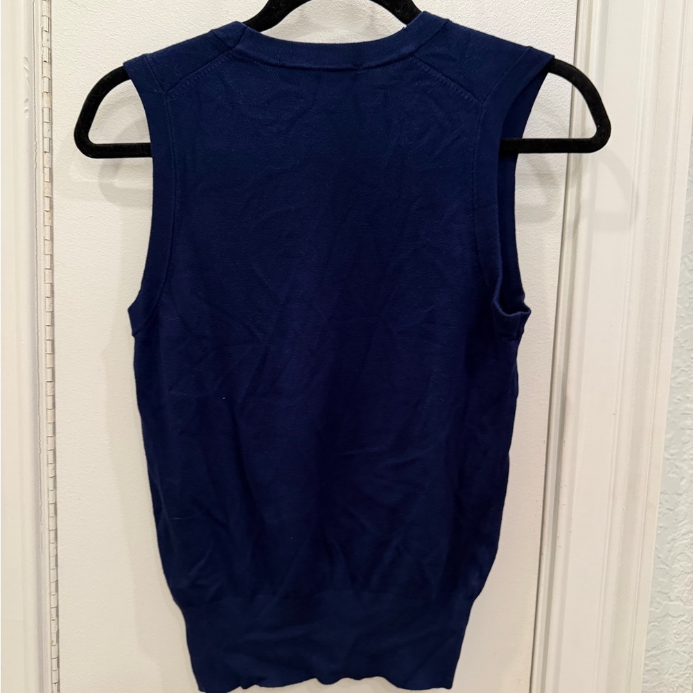 Zara Women's Dark Blue Muscle Tee - Picture 3 of 3
